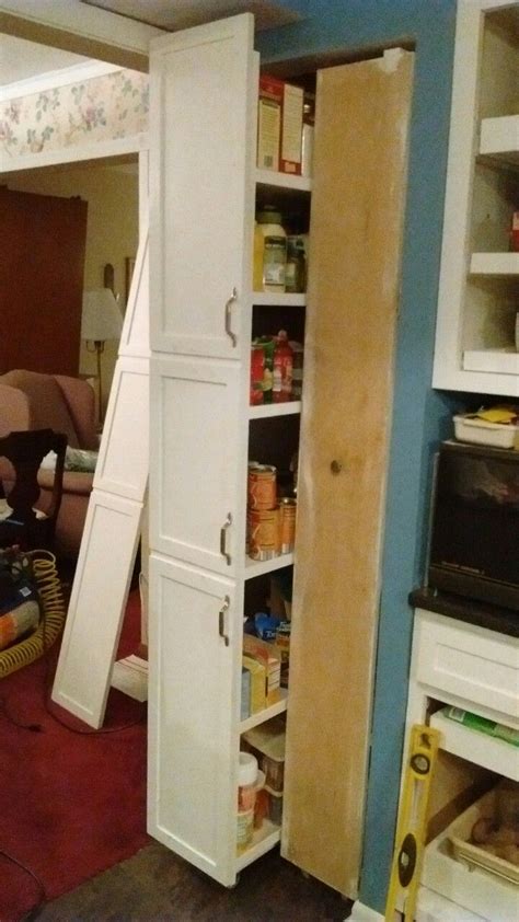 Convert A Closet Pantry To Roll Outs Then Add The Facade Needed To