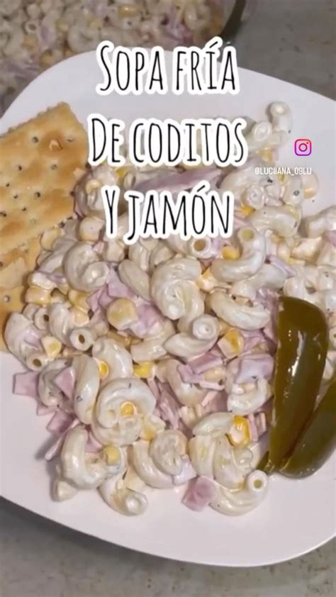 Ensalada De Coditos Y Jam N Comidas Caseras Economicas Recetas De