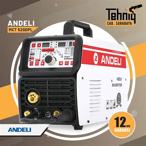 Jual MESIN LAS LISTRIK 4 MODE ANDELI MCT 520DPL MIG TIG CUT COLD MMA