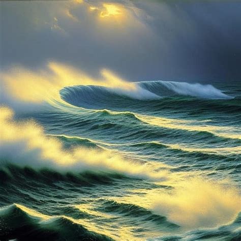 Ocean Waves Digital Art by Balthasar Wise - Fine Art America