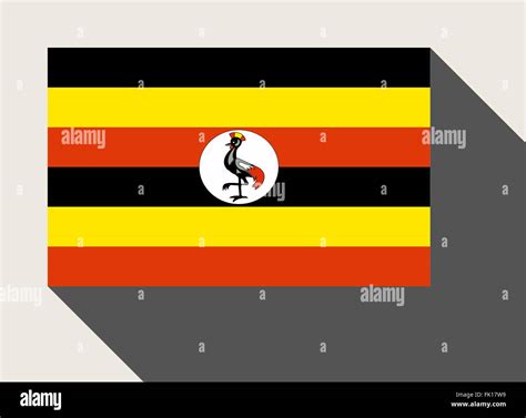 Uganda flag in flat web design style Stock Photo - Alamy