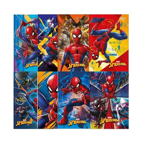 Caderno Pequeno Brochura Spider Man X Cm Folhas Tilibra