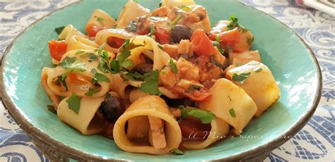 CALAMARATA con pesce spada ricetta PASTA al ragù di pesce