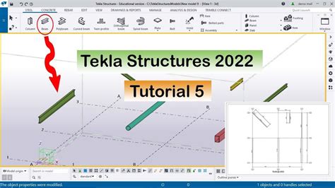 Tekla Structures 2022 Tutorial 5 Create Steel Beam With Example YouTube