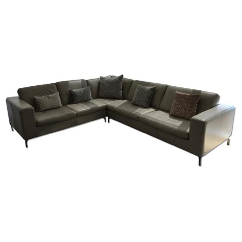 Natuzzi Savoy 5 Seat Sectional Corner Sofa In Taupe Aptdeco