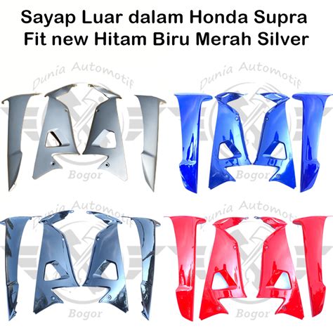 Jual Sayap Luar Dalam Honda Supra Fit New Hitam Biru Merah Silver