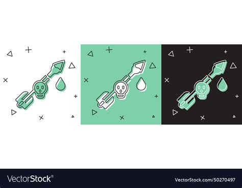 set poison   arrow icon isolated white vector image
