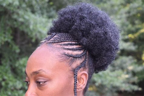 HOW TO CREATE A TRIBAL BRAID AFRO PUFF - Naturalbabydol