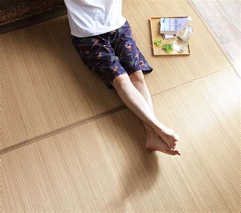 Amazon｜ウッドカーペット 6畳 竹ラグ ヨーク ベージュ 約261×352cm 江戸間6畳 フローリングマット Flooring Mat 竹 バンブー 竹マット マット 木製カーペット