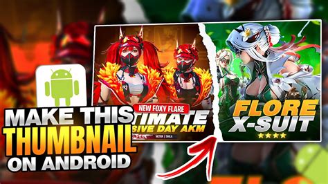 Android Tutorial 📱 How To Create Pubgbgmi Thumbnails Without Pc 🎮🖌️