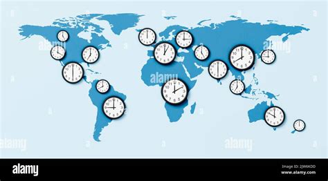 World Map, Time Zones Concept Stock Photo - Alamy