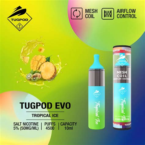 Tugpod EVO Disposable Vape Kit 4500 Puffs 10ml Vapesourcing