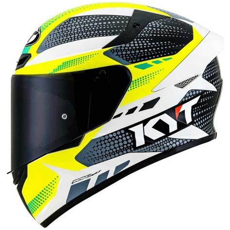 Capacete KYT TT Course Gear Preto Amarelo Grid Motors