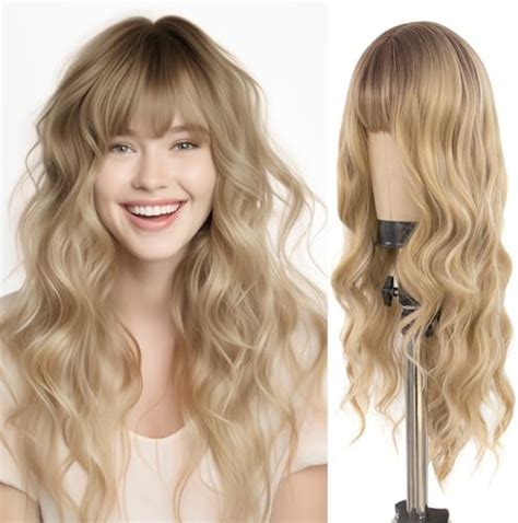 Amazon XIXIBI Blonde Wigs For Women Long Ombre Blonde Wavy Wig