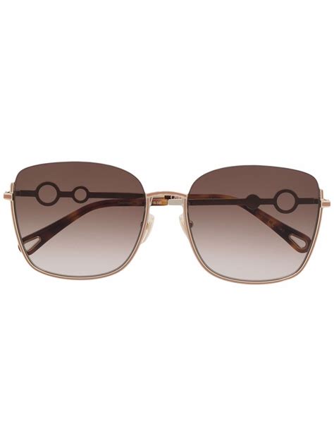 Chloé Eyewear Sofya Oversized Frame Sunglasses Farfetch