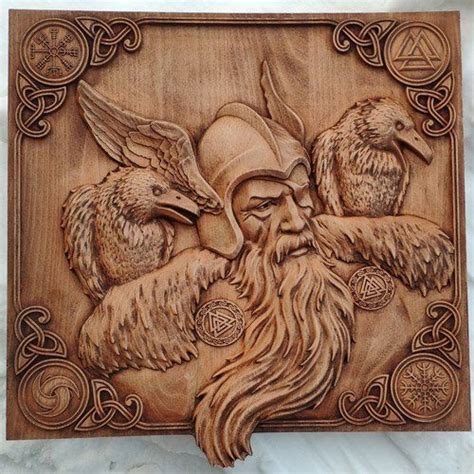 Stunning Wood Carving From Forefathers Art Norsemythology Norsegods