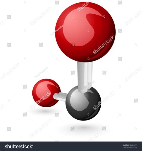 Co2 Carbon Dioxide Molecule Stock Vector Illustration 124495375