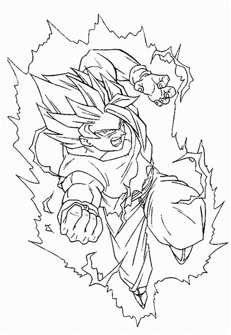 Goku Super Saiyan 2 Contra Buu Páginas De Dragon Ball Z Para Imprimir