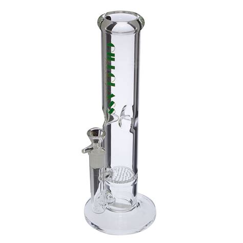 Gili Glass Honeycomb Perc Straight Tube Bong Smoking Outlet