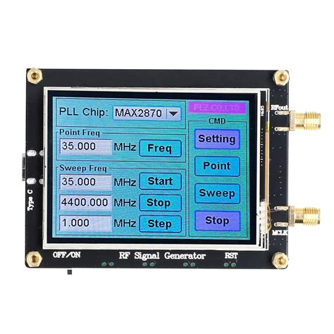 MAX2870 Signal Generator 23 5MHz 6000MHz PLL Frequency Touching Screen