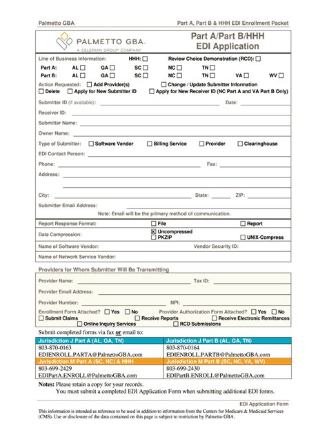 Palmetto Gba Dde Enrollment Form Enrollment Form