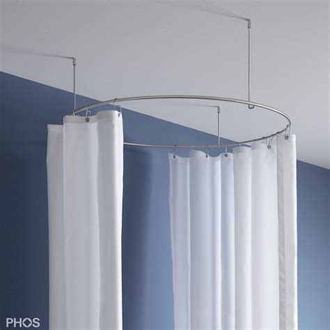 Curved Shower Curtain Rod Ceiling Mount Shelly Lighting