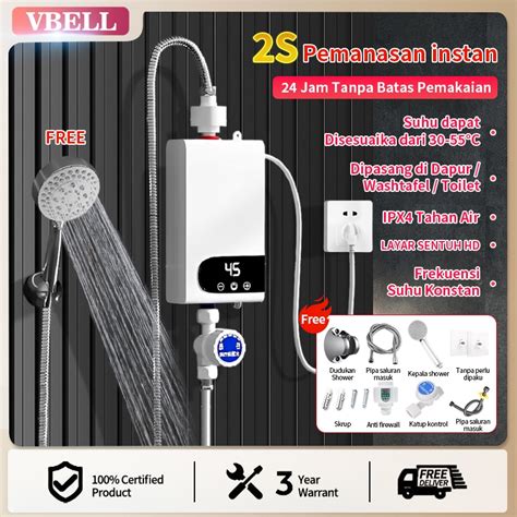 Jual VBELL Water Heater Pemanas Air Listrik 15Liter Digital LED