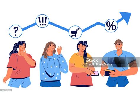 Ilustración De Comportamiento Del Consumidor Toma De Decisiones De Compra Y Preferencias De