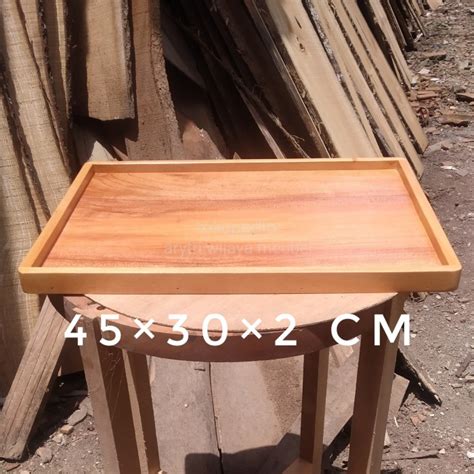 Promo Nampan Kayu Mahoni 45302 Cm Baki Kayu Mahoni Wooden Tray