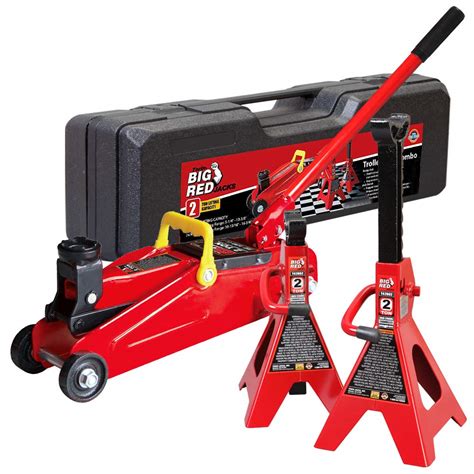 Big Red T S Torin Hydraulic Trolley Service Floor Jack Combo With