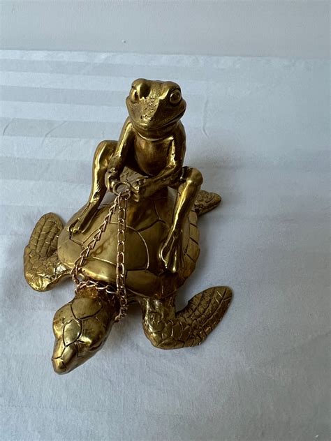 Copper Feng Shui Accessories Turtle And Frog Etsy