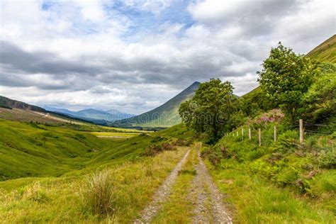 Scotland Highlands Landscape Scenery in Bridge of Orchy Nature T Stock ...