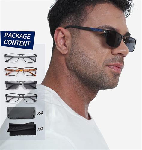 Jjwell Paquete De Lentes De Lectura Para Hombres Bloqueo De Luz Azul