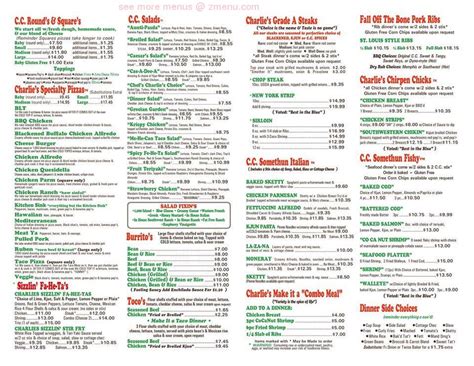 Menu At Cheap Charlies Steakhouse Fort Gratiot Township