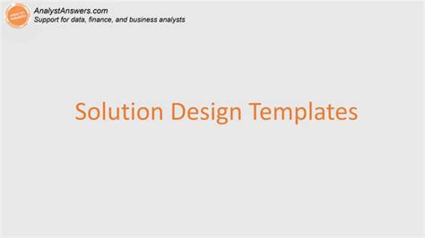 Solution Design Template Ppt