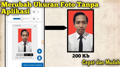 Cara Merubah Ukuran Foto Menjadi Kb Youtube