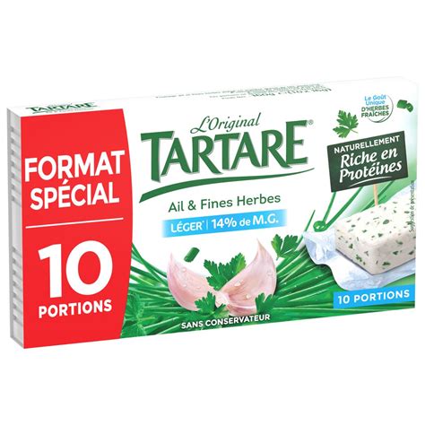 TARTARE L Original ail et fines herbes léger 14 MG 10 portions 160g