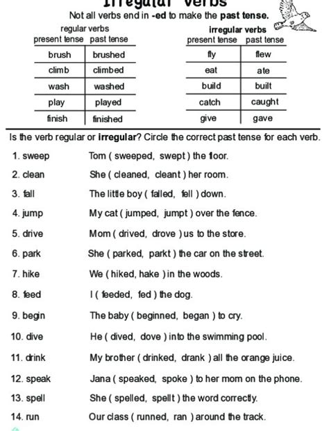 Past Tense Regular And Irregular Verbs Lesson Plan Design Talk