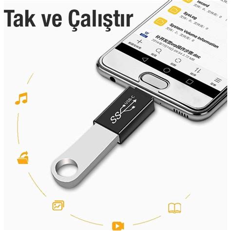 Ally Dişi USB To Type C Otg Çevirici Dönüştürücü Adaptör Fiyatı