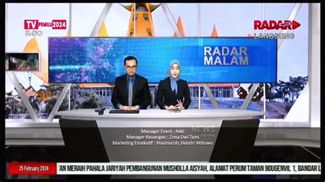 Live Radar Malam Februari Radartvnews Portal Berita Lampung