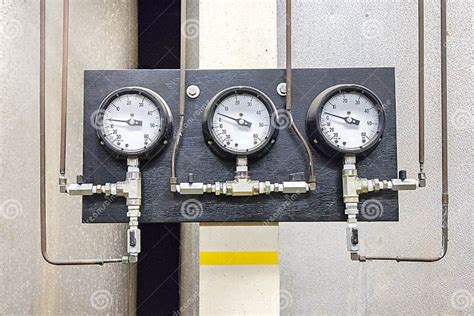 Chillers Pressure Gauges Stock Image Image Of Mechanical 230627221