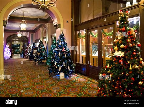 Fairmont Empress Hotel In Victoria Bc Canada At Christmas With The