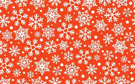 White Snowflakes on Red background. Vector Seamless Pattern for ...