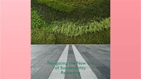 Navigating The New Era Of Sustainability Reporting A Deep Dive Into