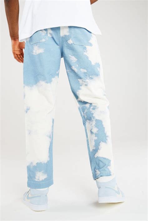 Cloud Print Skate Fit Jeans Denim Inspiration Custom Clothes Skate Fits