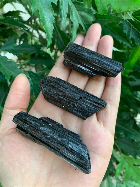 Black Tourmaline Selenite Stick Amethyst Collection Pcs Etsy