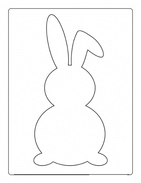 Easter Bunny Template Rabbit With Bent Ear Download Printable Pdf