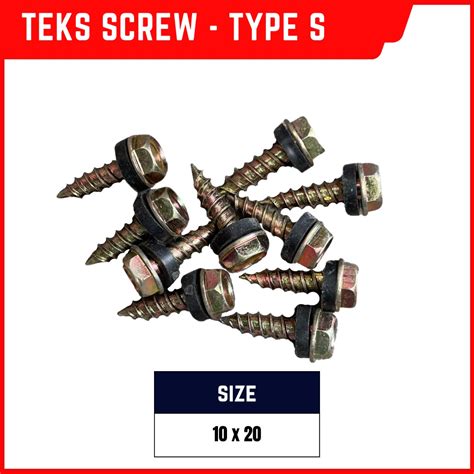 Pcs Teks Screw Type S Self Drilling Screw For Wood X Mm