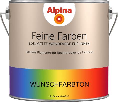 Alpina Innenfarbe Wandfarbe Feine Farben RAL 3002 Karminrot