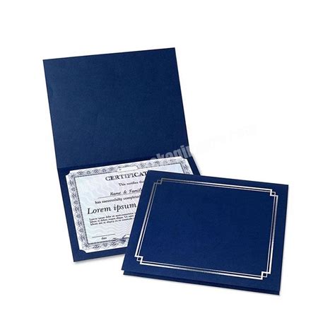 Bespoke Wholesale Premium A4 Paper Certificate Folder Double